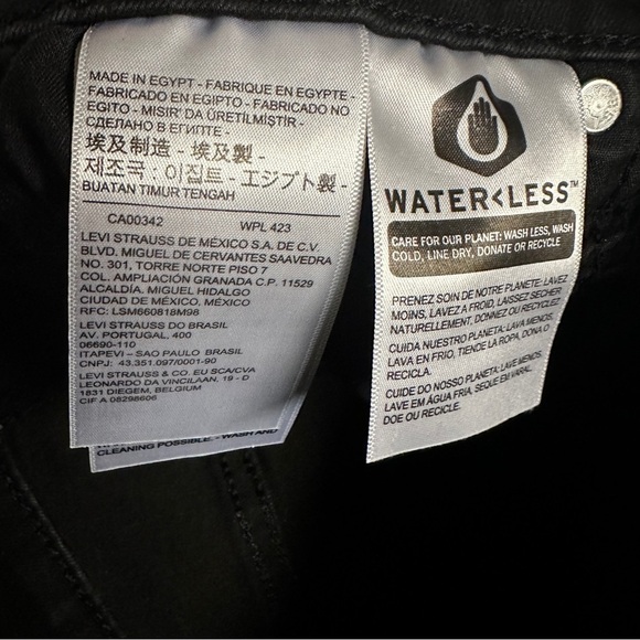 LEVI'S‎ 724 HIGH RISE STRAIGHT BLACK STRETCH JEANS Size 29 - Picture 8 of 9